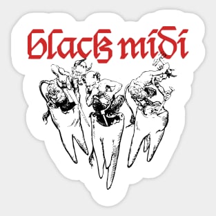 Black Midi demons Sticker